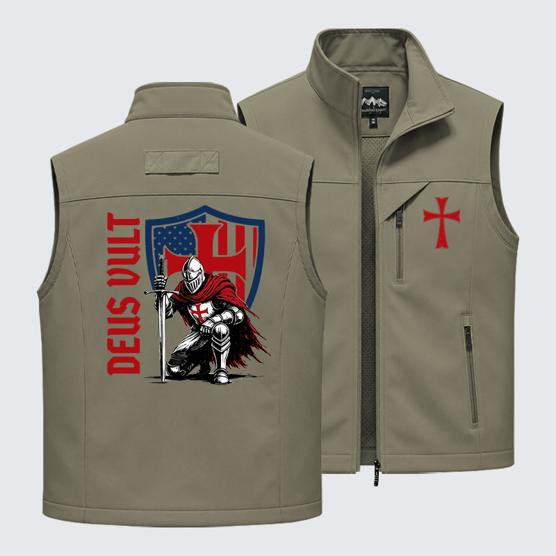 Templar Knight Crusader Deus Vult Outdoor Quick-dry Vest