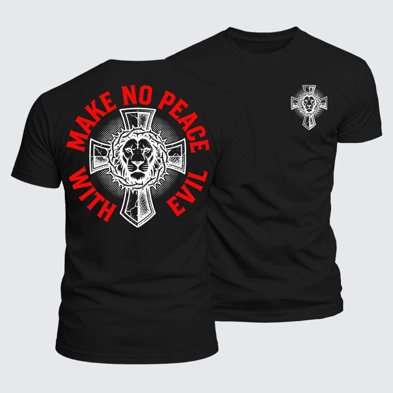 Luxe Mercerized Cotton Tee - Make No Peace With Evil