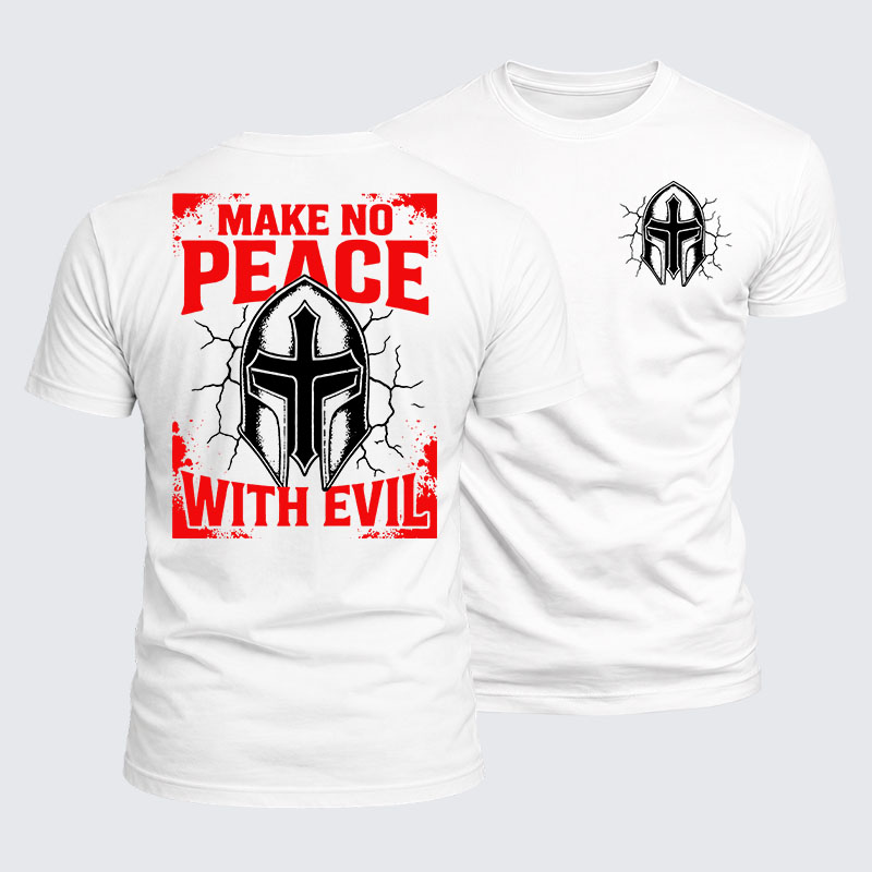 Luxe Mercerized Cotton Tee - Make No Peace With Evil