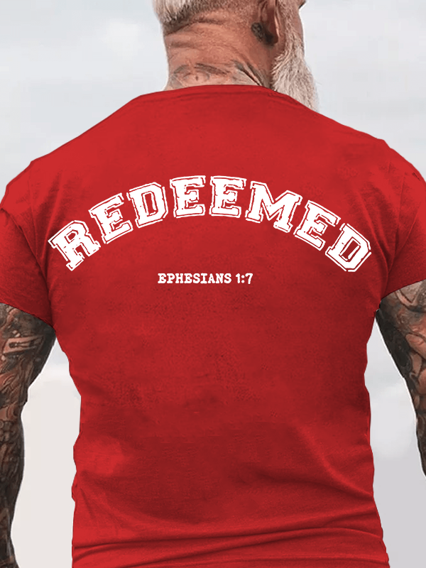 Redeemed  Jesus God Christian Cotton T-Shirt