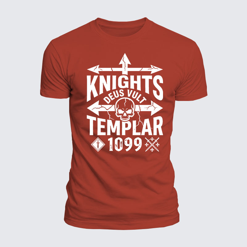 Luxe Mercerized Cotton Tee - Knights Templar Deus Vult