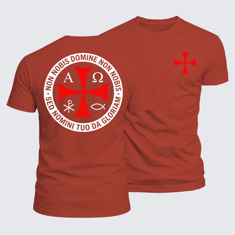 Luxe Mercerized Cotton Tee - Non Nobis Domine, Non Nobis, Sed Nomini Tuo Da Gloriam