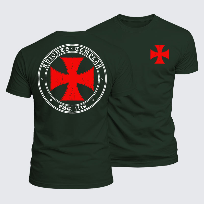 Luxe Mercerized Cotton Tee - Knights Templar Cross