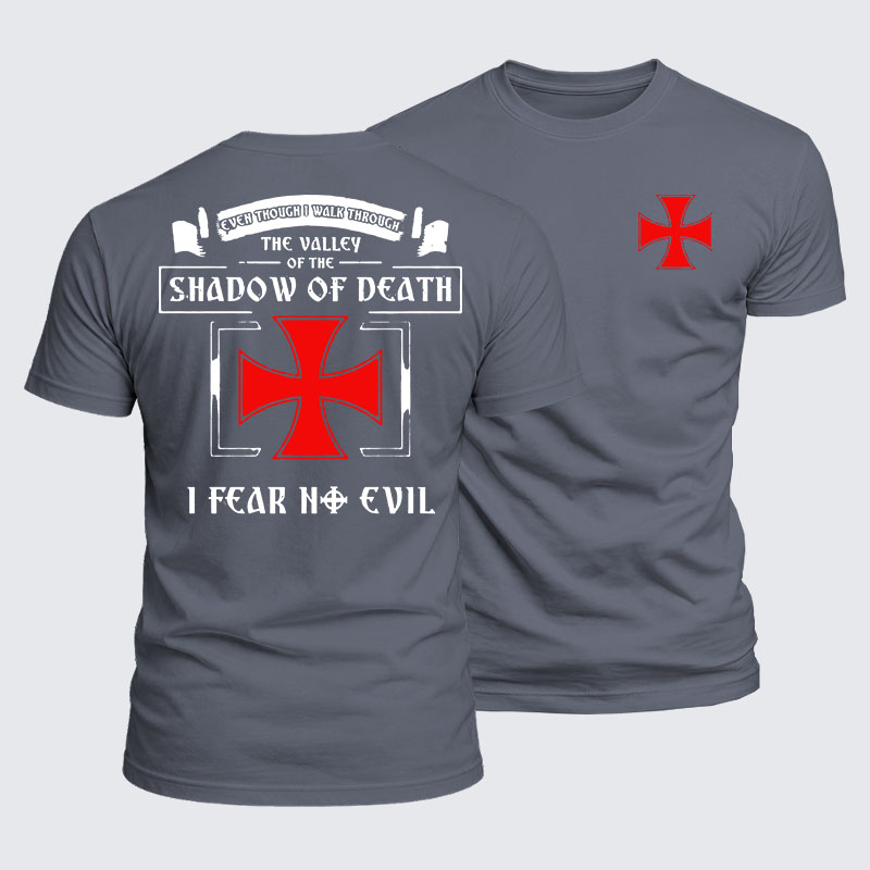 Luxe Mercerized Cotton Tee -  Even Though I Walk Through The Valley Of The Shadow Of Death, I Fear No Evil.