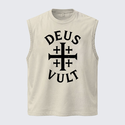 Washed Tank Top - Deus Vult
