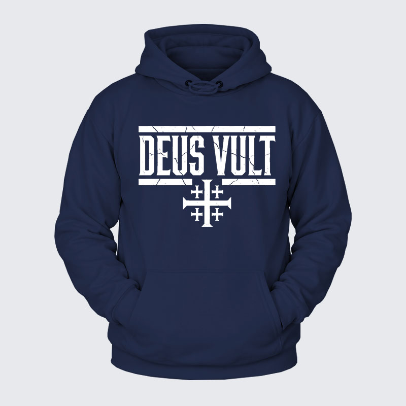 Plush Fleece-Lined Hoodie - Deus Vult