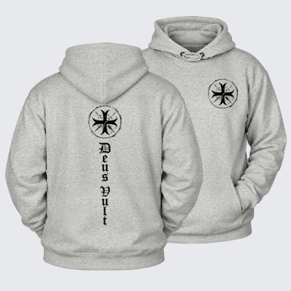 Plush Fleece-Lined Hoodie - Deus Vult