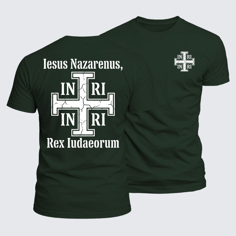 [Copy]Luxe Mercerized Cotton Tee - INRI Jesus Of Nazareth King Of The Jews
