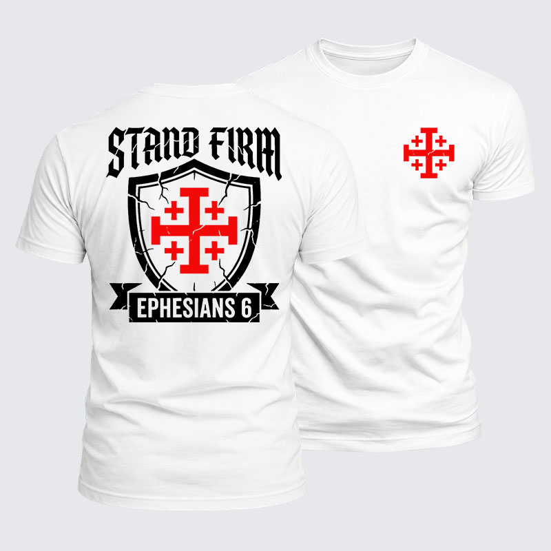 Luxe Mercerized Cotton Tee - Stand Firm Ephesians 6