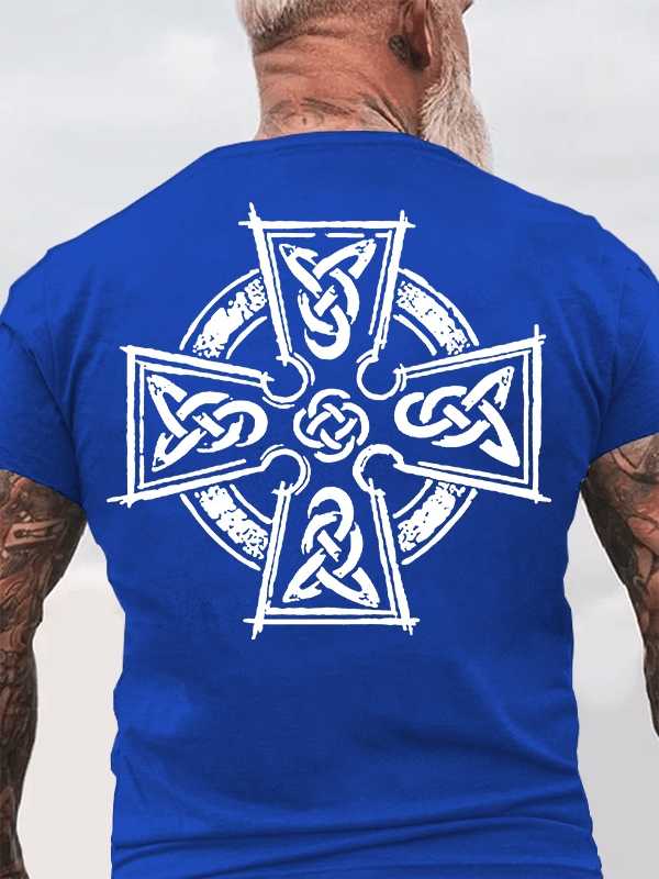 Celtic Cross  Jesus God Christian Cotton T-Shirt