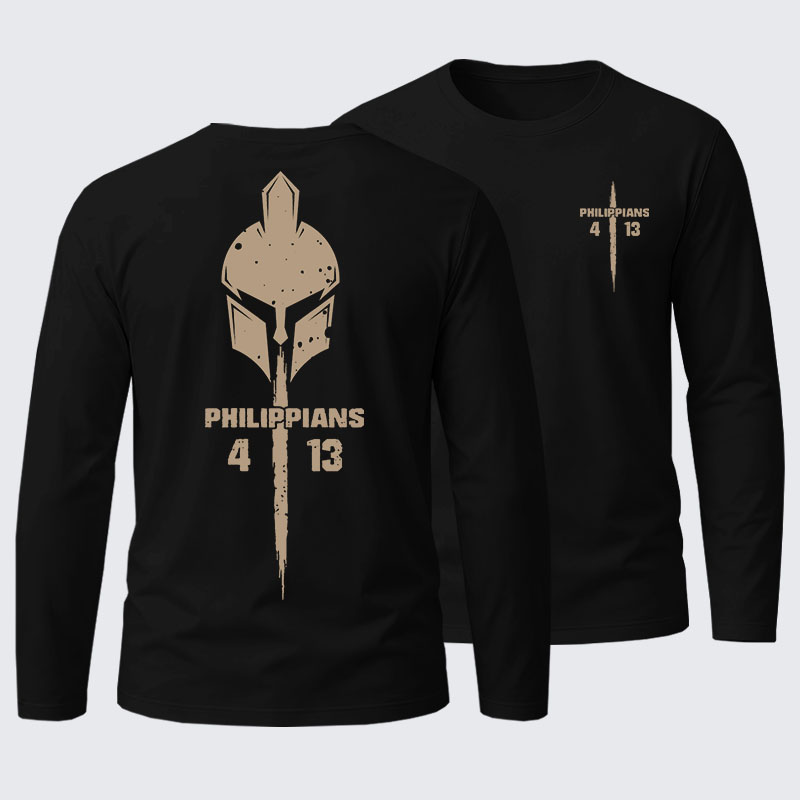 Philippians 4:13 Cotton Long Sleeve T-Shirt