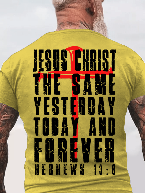 Jesus Christ Forever Jesus God Christian Cotton T-Shirt