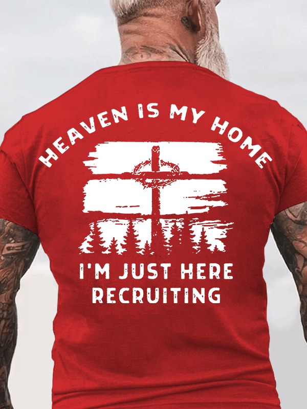 Heaven Is My Home  Jesus God Christian Cotton T-Shirt