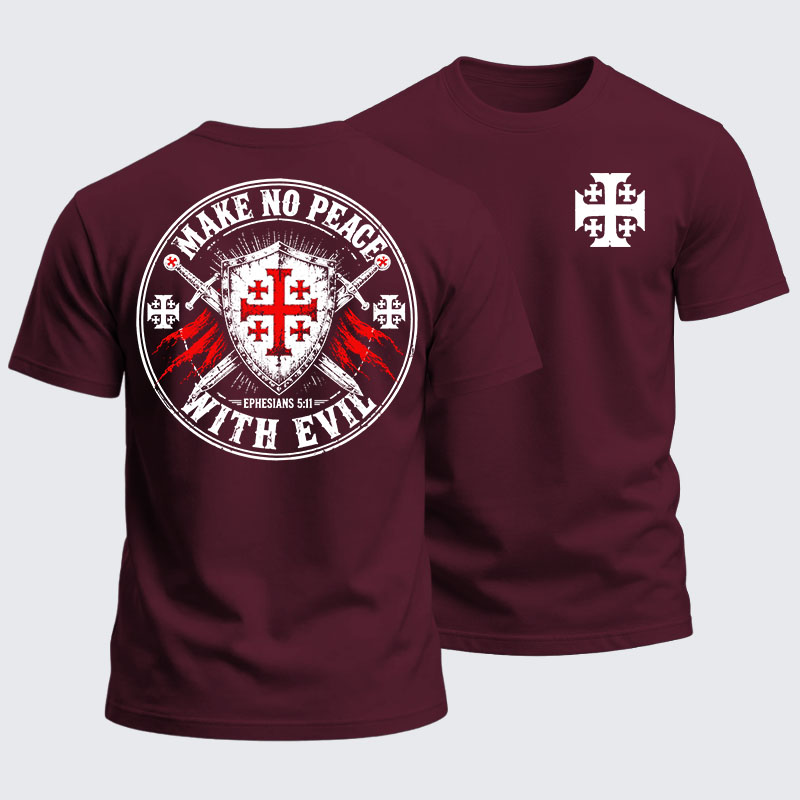 Heavyweight Cotton Tee - Make No Peace With Evil