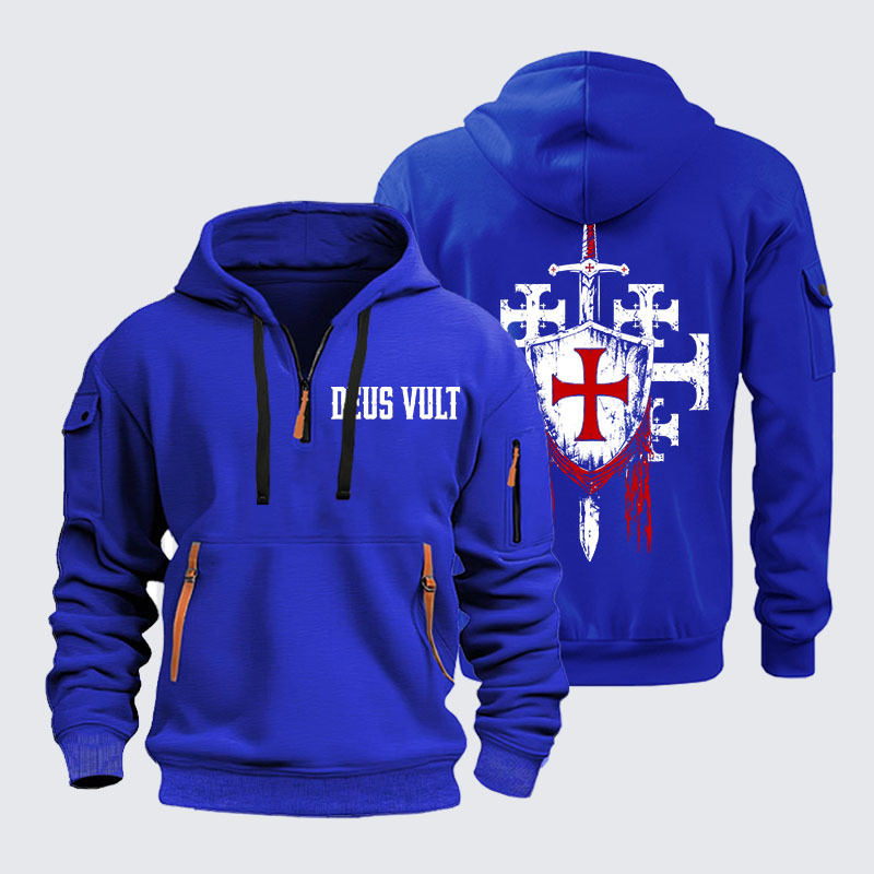 Zipper Hoodies - Deus Vult: God Wills It