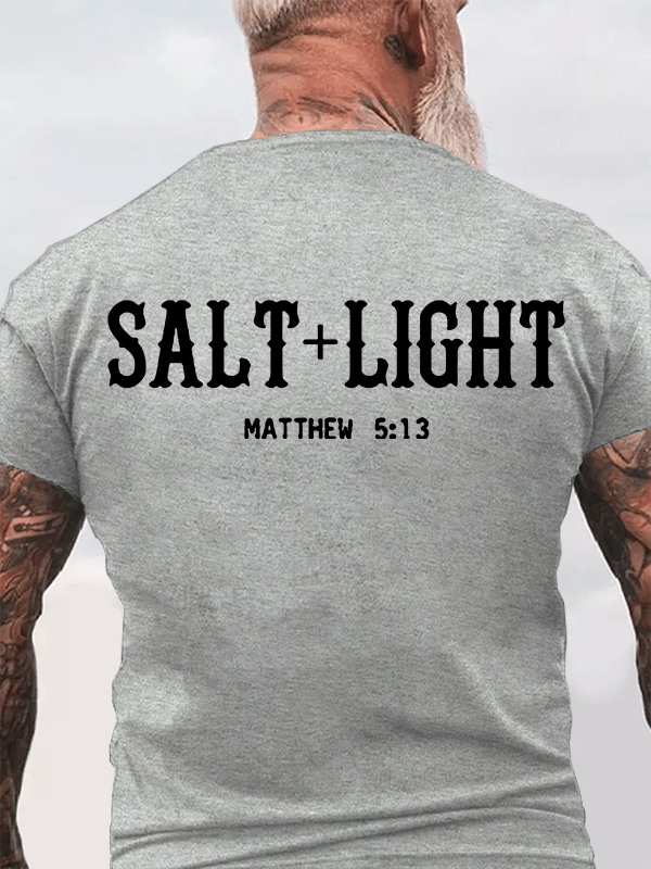 Salt & Light  Jesus God Christian Cotton T-Shirt