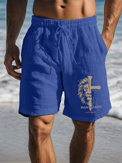 [Copy]Men's It Is Finished Christian Beach Shorts