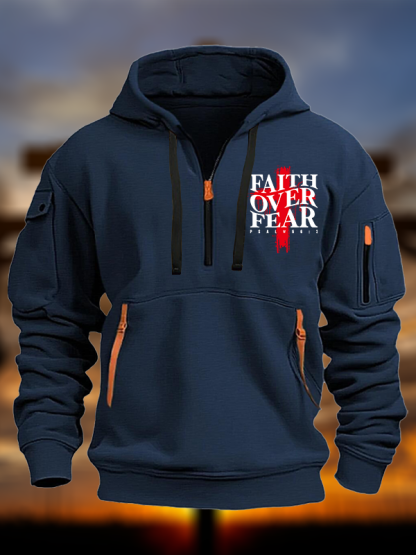 Faith Over Fear Jesus God Christian Zipper Hoodies
