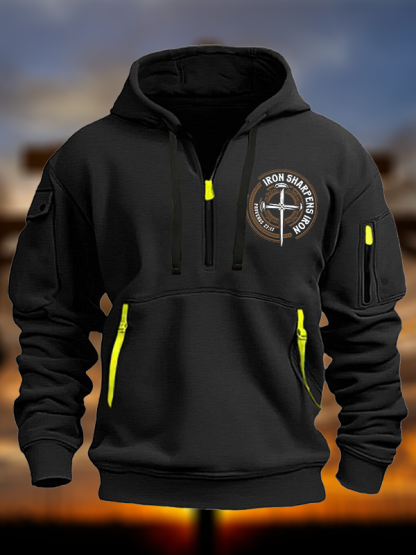 Iron Sharpens Iron - Proverbs 27:17 Jesus God Christian Zipper Hoodies
