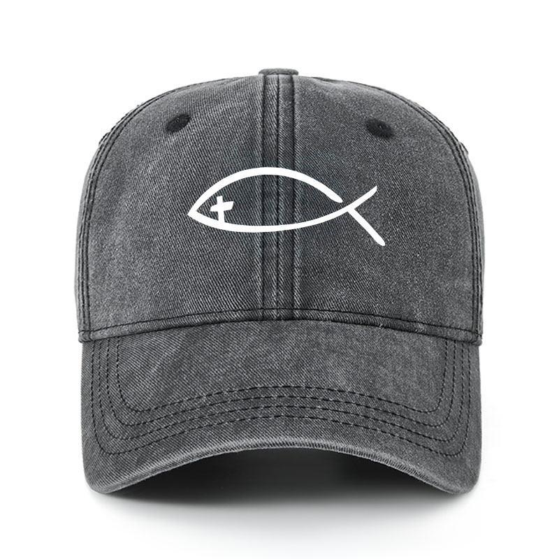 Heritage Washed Cap - Jesus Fish Christ 