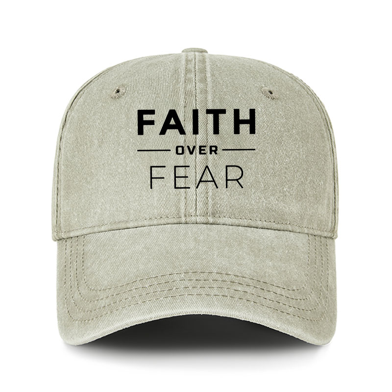 Heritage Washed Cap - Faith Over Fear 