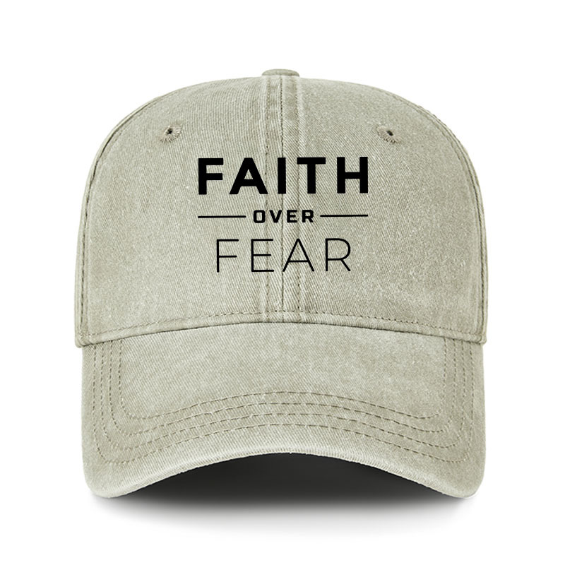 Heritage Washed Cap - Faith Over Fear 