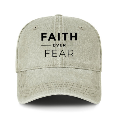 Heritage Washed Cap - Faith Over Fear 