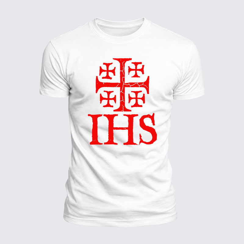 Luxe Mercerized Cotton Tee - Jerusalem Cross