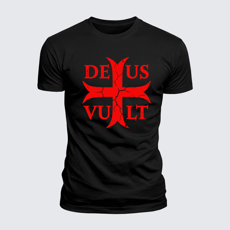 Man Of God Husband Dad Jesus God Christian Cotton T-Shirt