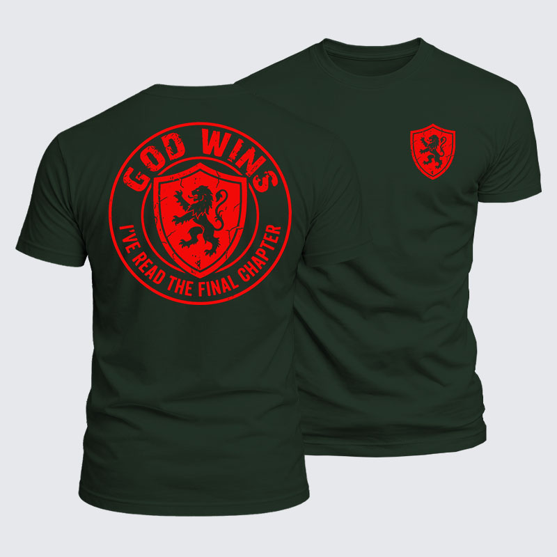 Luxe Mercerized Cotton Tee - God Wins I've Read the Final Chapter 
