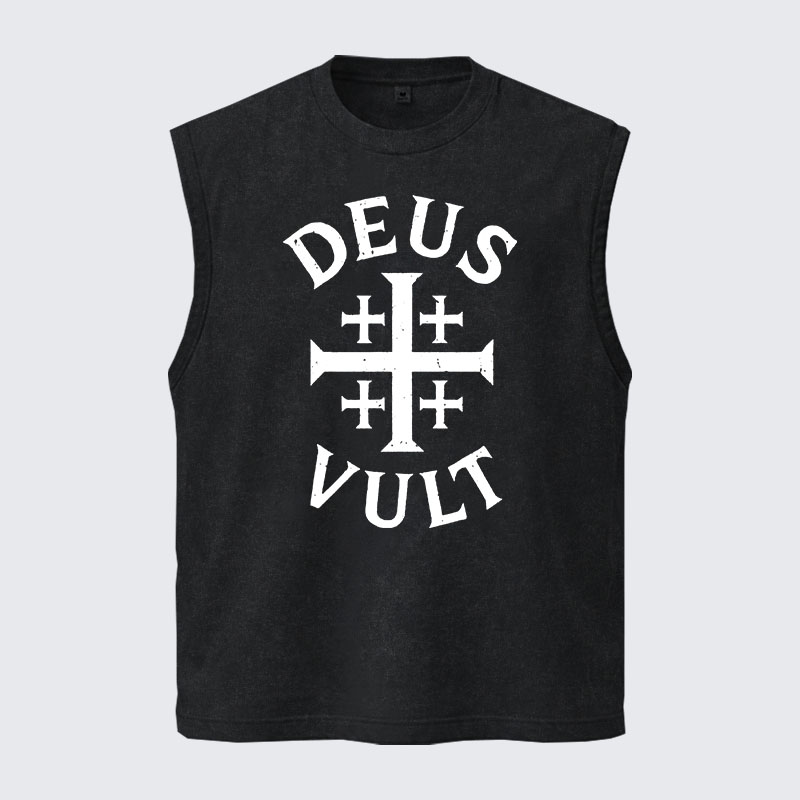 Washed Tank Top - Deus Vult