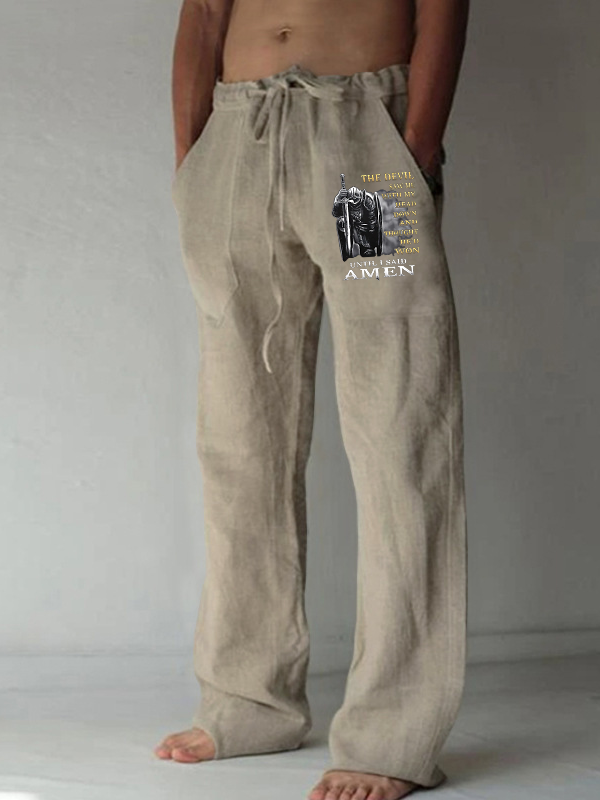 Men's The Devil Saw Me with My Head Down and Thought He'd Won Until I Said Amen Christian Beach Pants