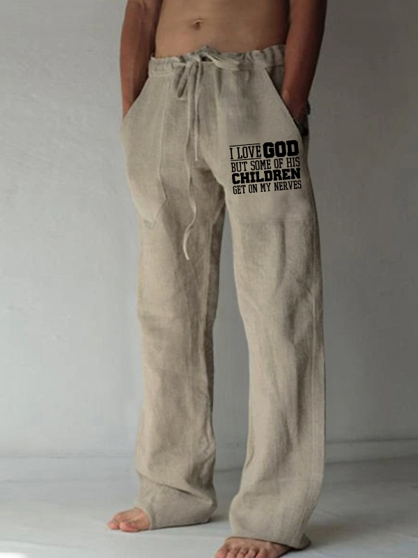 I Love God But Some Of His Children Get On My Nerves Christian Beach Pants