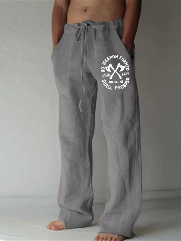No Weapon Formed Shall Prosper - Isaiah 54:17 Christian Beach Pants