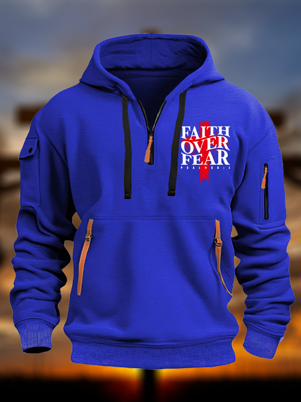 Faith Over Fear Jesus God Christian Zipper Hoodies