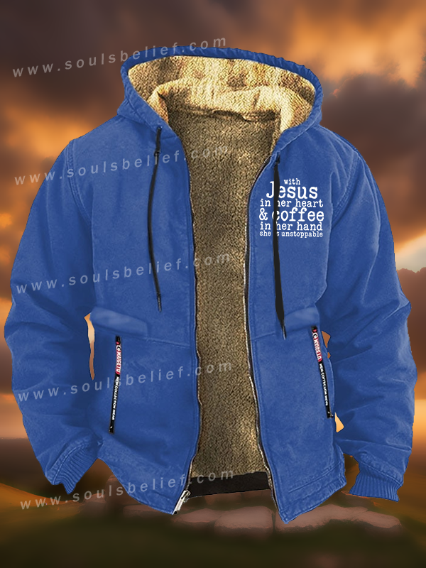 Jesus in her Heart  Jesus God Christian Zipper Hooded Jacket