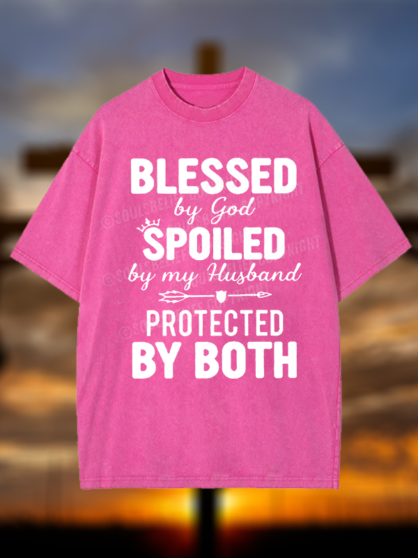 God Bless  Christian Washed T-Shirt