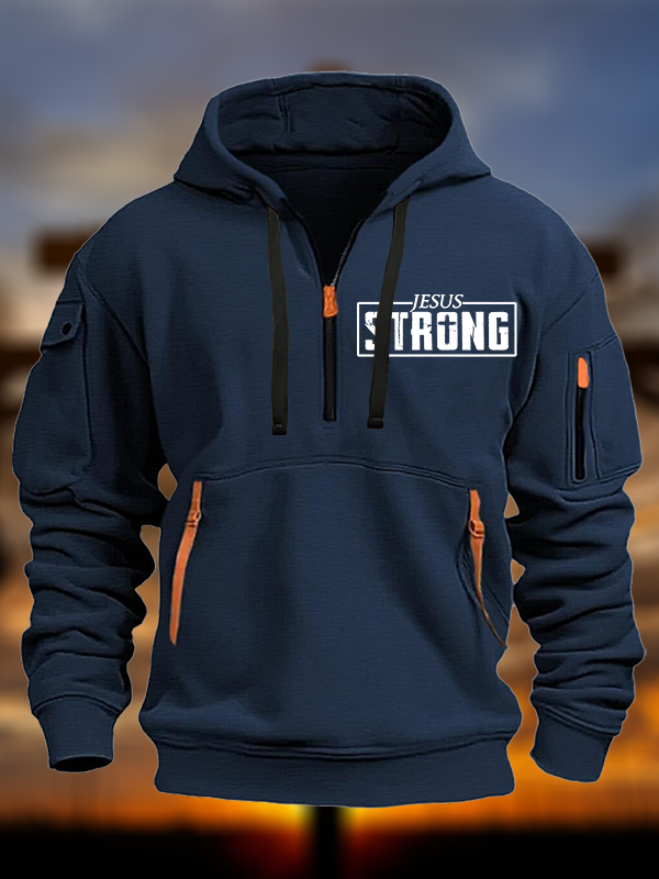 Jesus Strong Jesus God Christian Zipper Hoodies