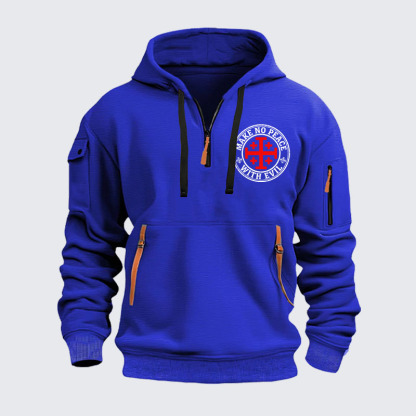 Zipper Hoodies - Make No Peace with Evil Knight Templar Jerusalem Cross