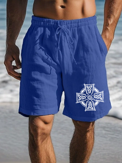 Celtic Cross Christian Beach Shorts