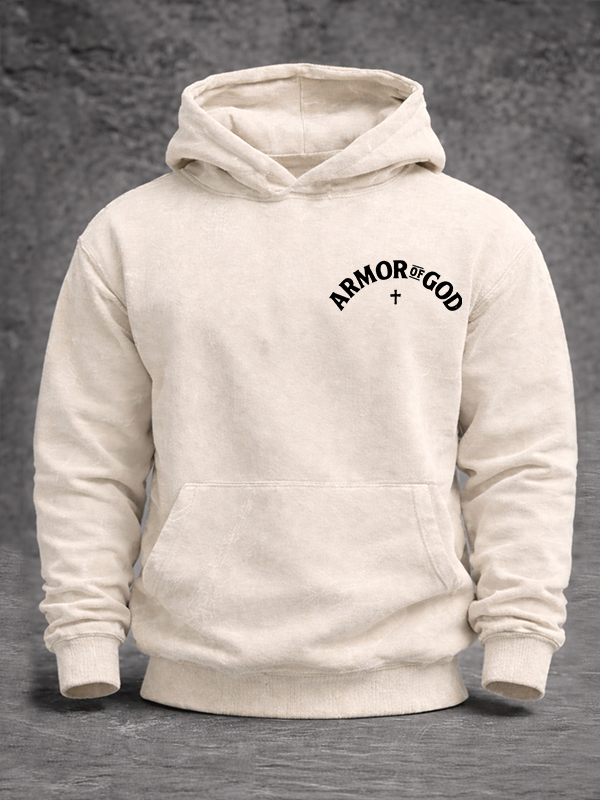 Armor Of God Jesus God Christian Washed Hoodie