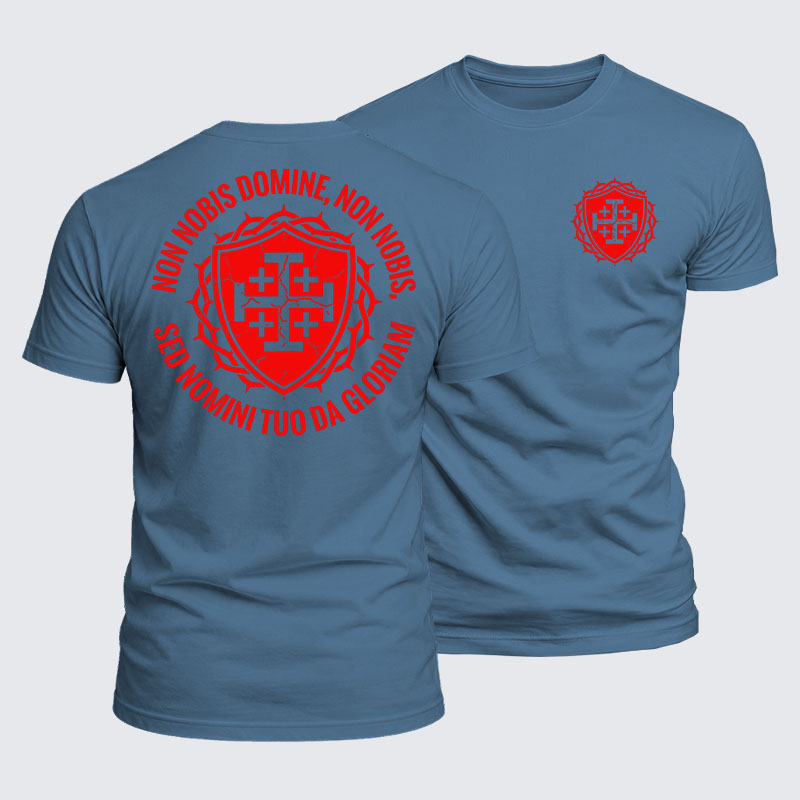 Luxe Mercerized Cotton Tee - Non Nobis Domine, Non Nobis, Sed Nomini Tuo Da Gloriam