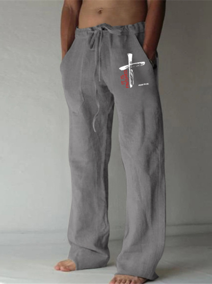 Men's It Is Finished Christian Beach Pants
