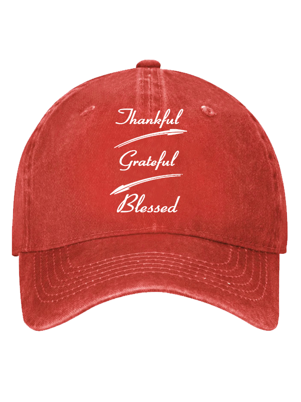 Thankful Grateful Blessed Christian Hat