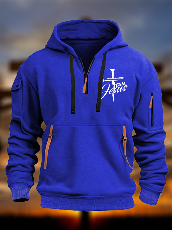 Jesus Team Cross  Jesus God Christian Zipper Hoodies