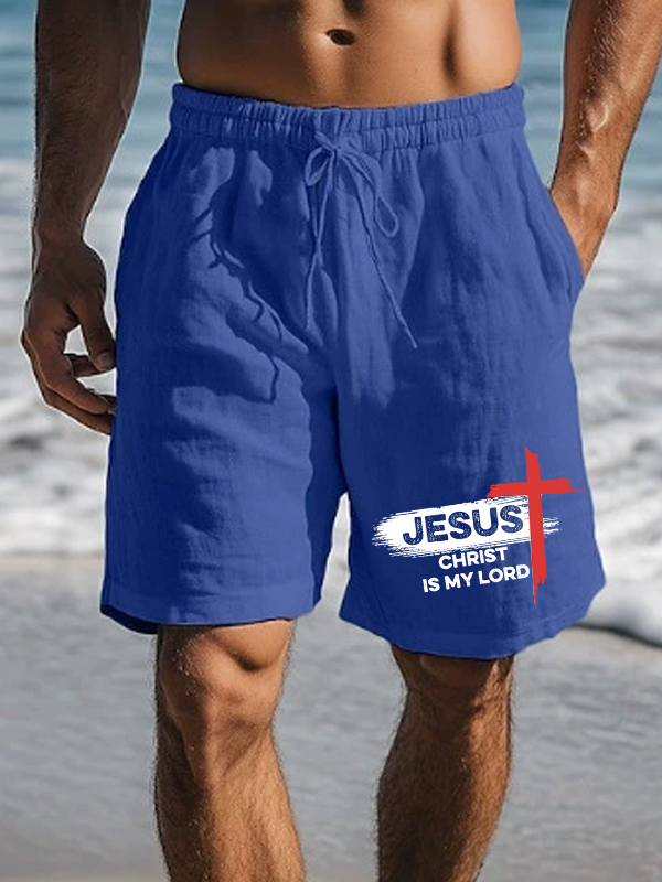 Jesus Christ Is My Lord Christian Beach Shorts