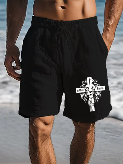 Man of Faith Christian Beach Shorts