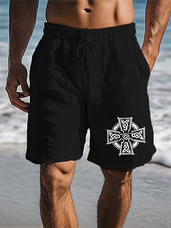 Celtic Cross Christian Beach Shorts