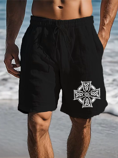 Celtic Cross Christian Beach Shorts