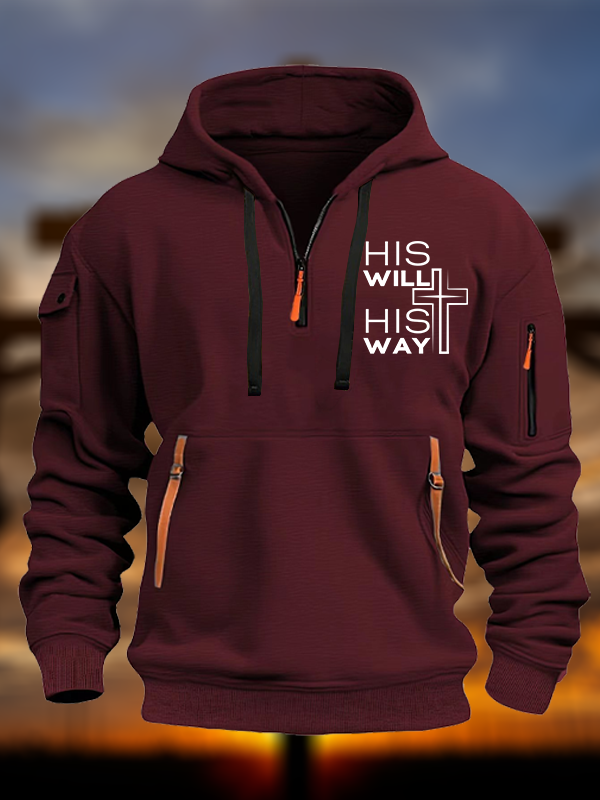 His Will His Way Jesus God Christian Zipper Hoodies